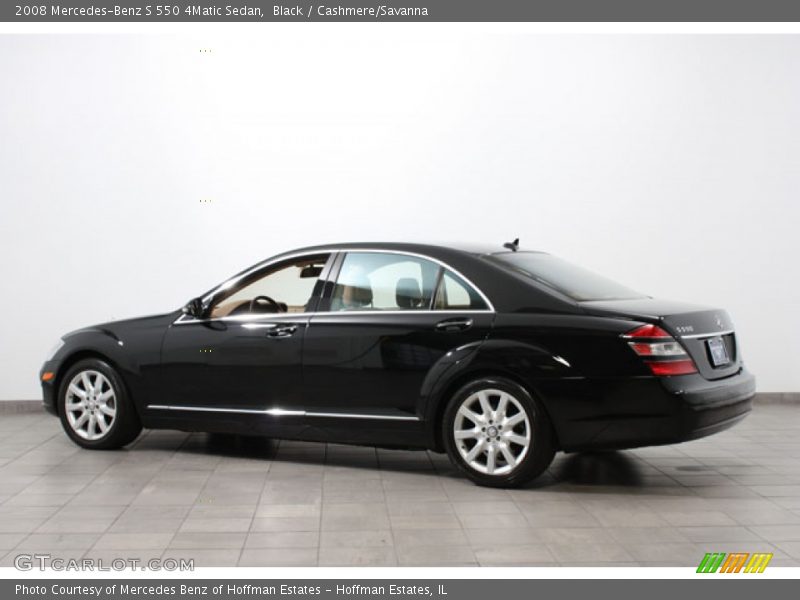 Black / Cashmere/Savanna 2008 Mercedes-Benz S 550 4Matic Sedan