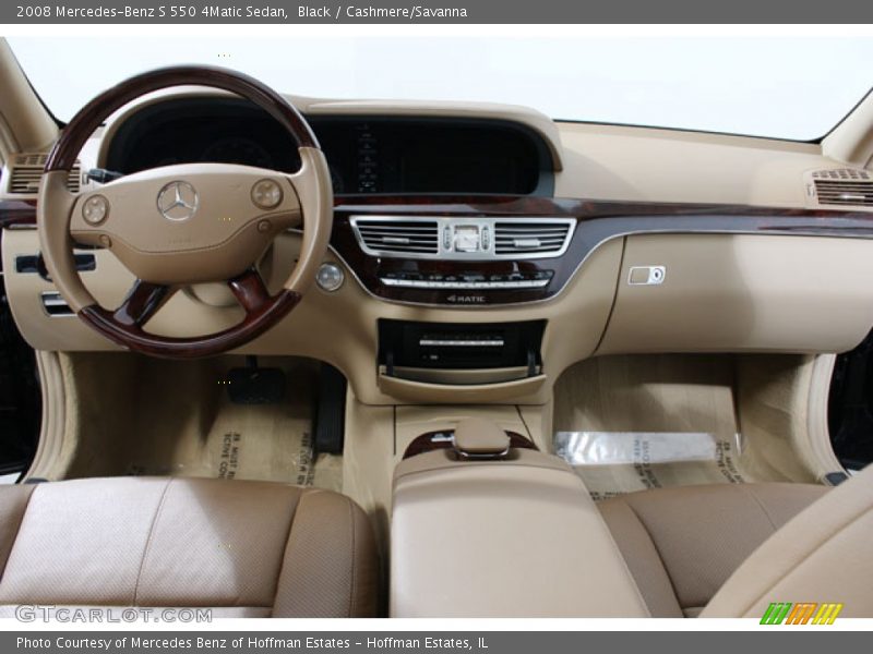 Black / Cashmere/Savanna 2008 Mercedes-Benz S 550 4Matic Sedan
