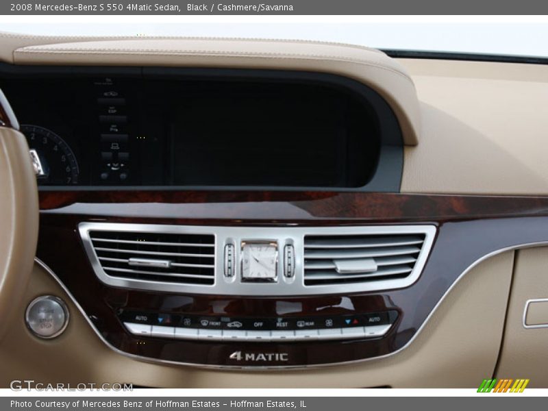 Black / Cashmere/Savanna 2008 Mercedes-Benz S 550 4Matic Sedan