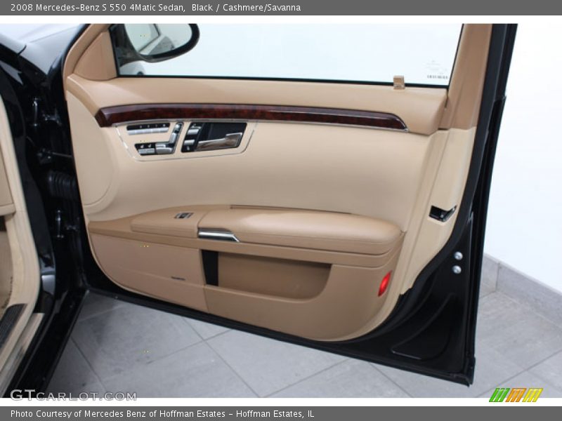 Black / Cashmere/Savanna 2008 Mercedes-Benz S 550 4Matic Sedan