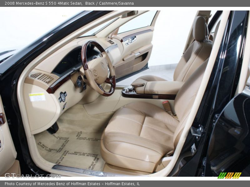 Black / Cashmere/Savanna 2008 Mercedes-Benz S 550 4Matic Sedan