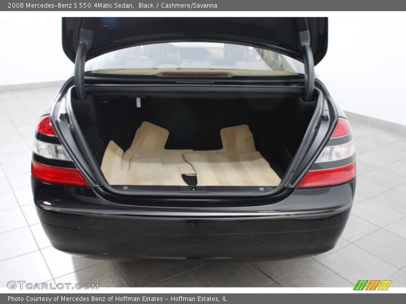 Black / Cashmere/Savanna 2008 Mercedes-Benz S 550 4Matic Sedan