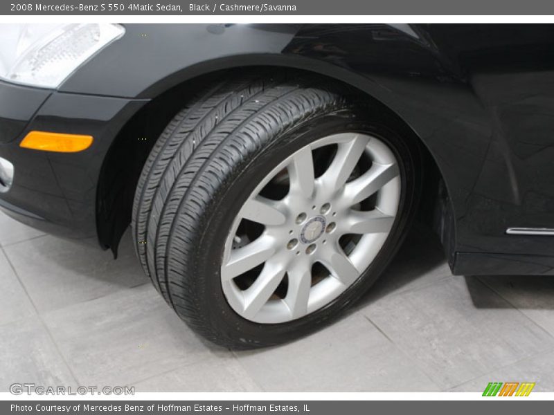 Black / Cashmere/Savanna 2008 Mercedes-Benz S 550 4Matic Sedan