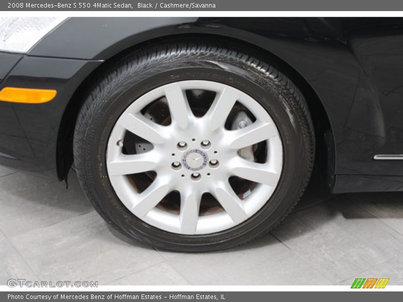 Black / Cashmere/Savanna 2008 Mercedes-Benz S 550 4Matic Sedan