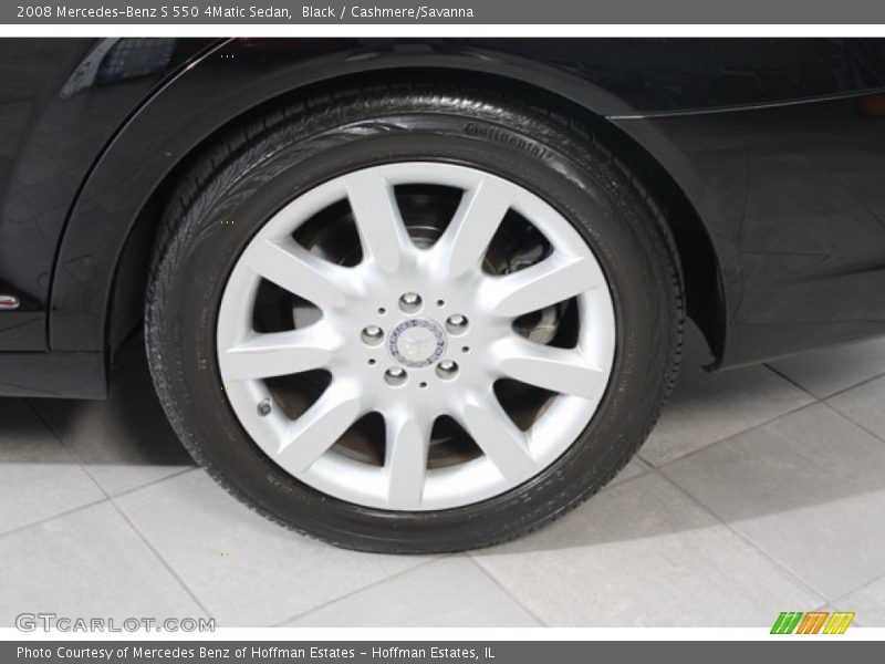 Black / Cashmere/Savanna 2008 Mercedes-Benz S 550 4Matic Sedan