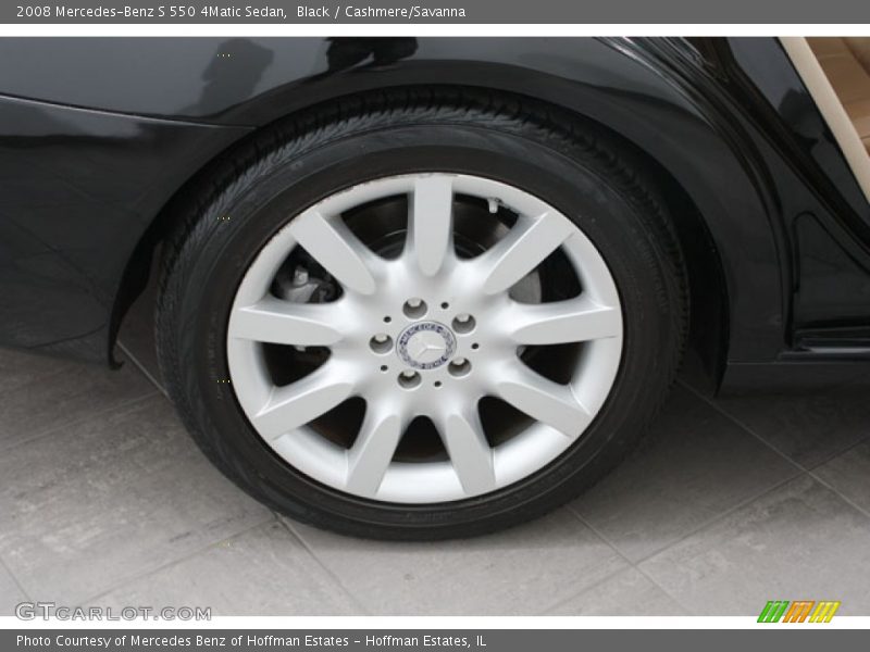 Black / Cashmere/Savanna 2008 Mercedes-Benz S 550 4Matic Sedan