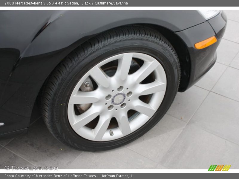 Black / Cashmere/Savanna 2008 Mercedes-Benz S 550 4Matic Sedan