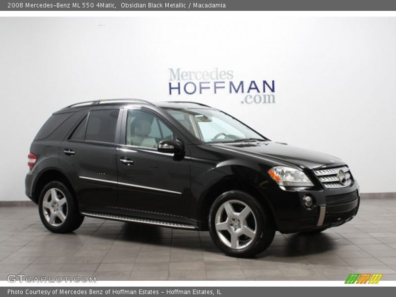 Obsidian Black Metallic / Macadamia 2008 Mercedes-Benz ML 550 4Matic