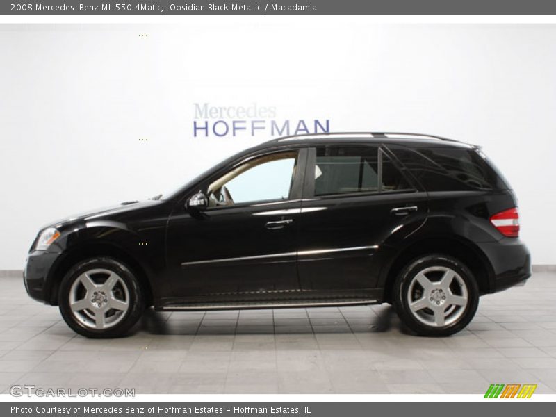 Obsidian Black Metallic / Macadamia 2008 Mercedes-Benz ML 550 4Matic