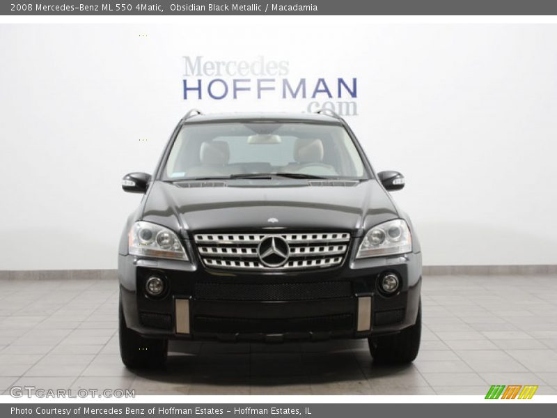 Obsidian Black Metallic / Macadamia 2008 Mercedes-Benz ML 550 4Matic