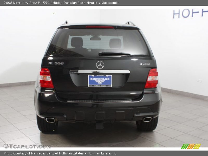 Obsidian Black Metallic / Macadamia 2008 Mercedes-Benz ML 550 4Matic