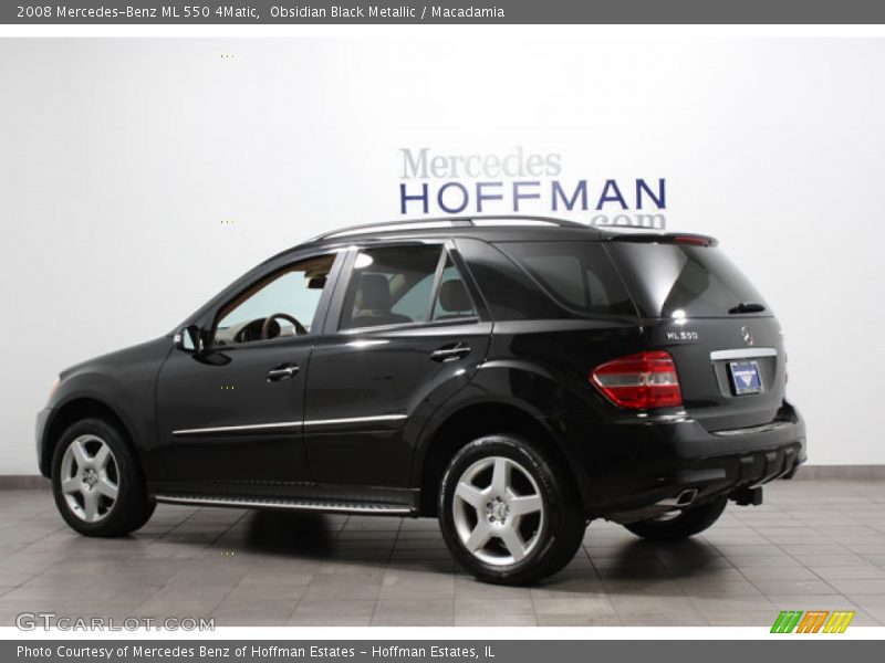 Obsidian Black Metallic / Macadamia 2008 Mercedes-Benz ML 550 4Matic
