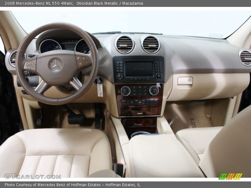 Obsidian Black Metallic / Macadamia 2008 Mercedes-Benz ML 550 4Matic
