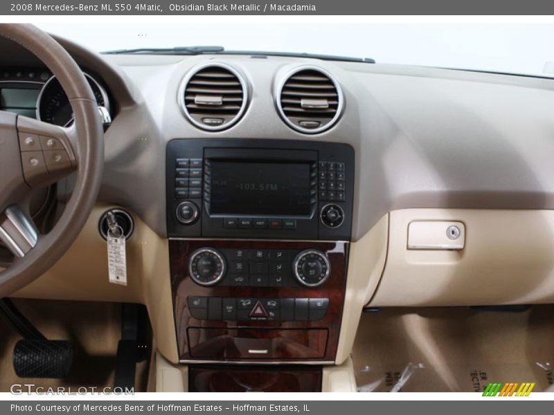 Obsidian Black Metallic / Macadamia 2008 Mercedes-Benz ML 550 4Matic