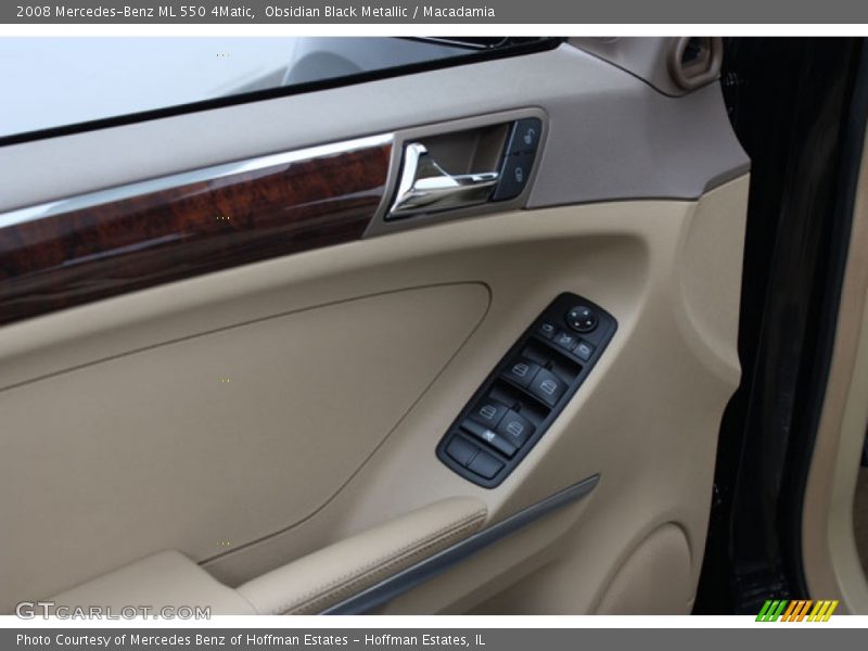 Obsidian Black Metallic / Macadamia 2008 Mercedes-Benz ML 550 4Matic