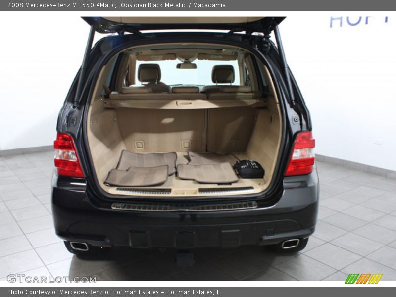 Obsidian Black Metallic / Macadamia 2008 Mercedes-Benz ML 550 4Matic