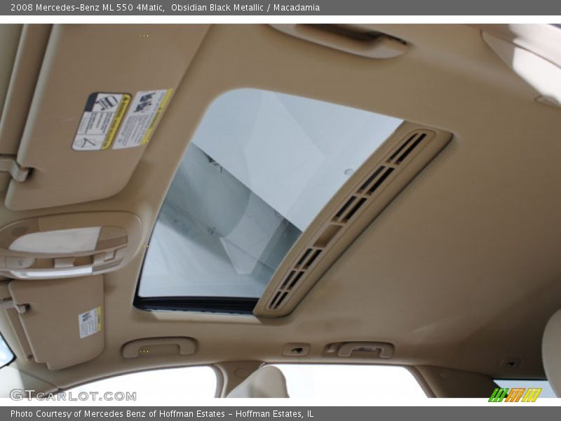 Obsidian Black Metallic / Macadamia 2008 Mercedes-Benz ML 550 4Matic