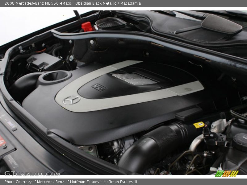 Obsidian Black Metallic / Macadamia 2008 Mercedes-Benz ML 550 4Matic
