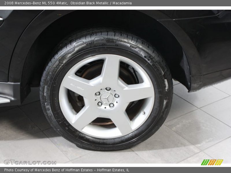 Obsidian Black Metallic / Macadamia 2008 Mercedes-Benz ML 550 4Matic