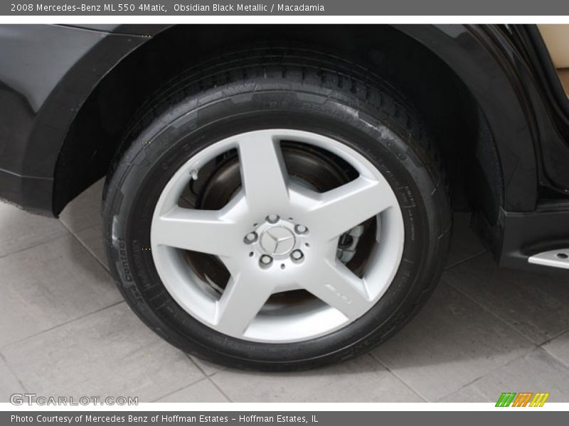 Obsidian Black Metallic / Macadamia 2008 Mercedes-Benz ML 550 4Matic
