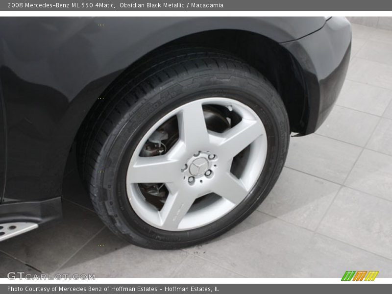 Obsidian Black Metallic / Macadamia 2008 Mercedes-Benz ML 550 4Matic