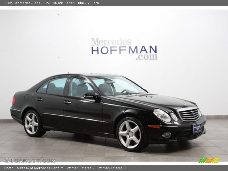 Black / Black 2009 Mercedes-Benz E 350 4Matic Sedan
