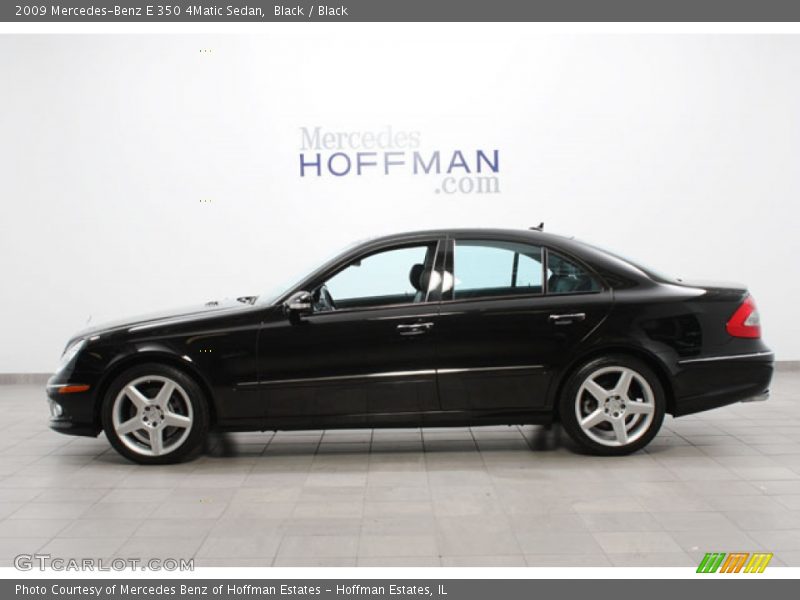 Black / Black 2009 Mercedes-Benz E 350 4Matic Sedan