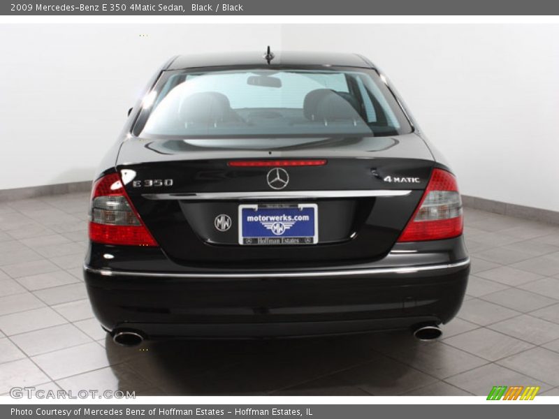Black / Black 2009 Mercedes-Benz E 350 4Matic Sedan