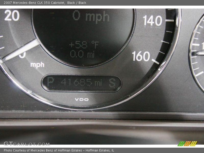 Black / Black 2007 Mercedes-Benz CLK 350 Cabriolet