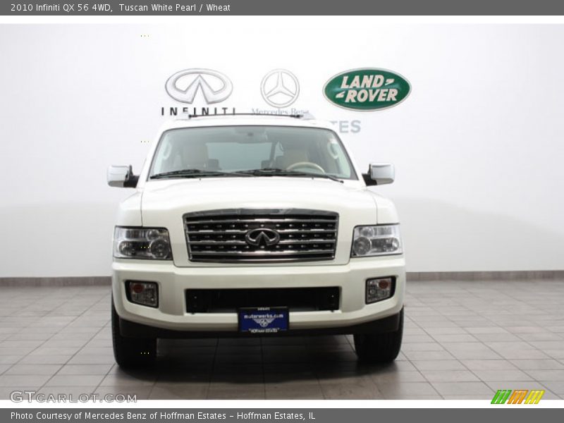 Tuscan White Pearl / Wheat 2010 Infiniti QX 56 4WD