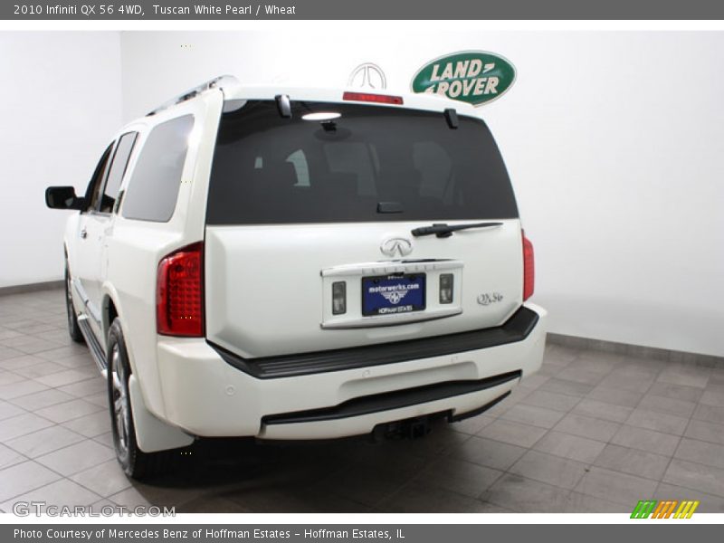 Tuscan White Pearl / Wheat 2010 Infiniti QX 56 4WD