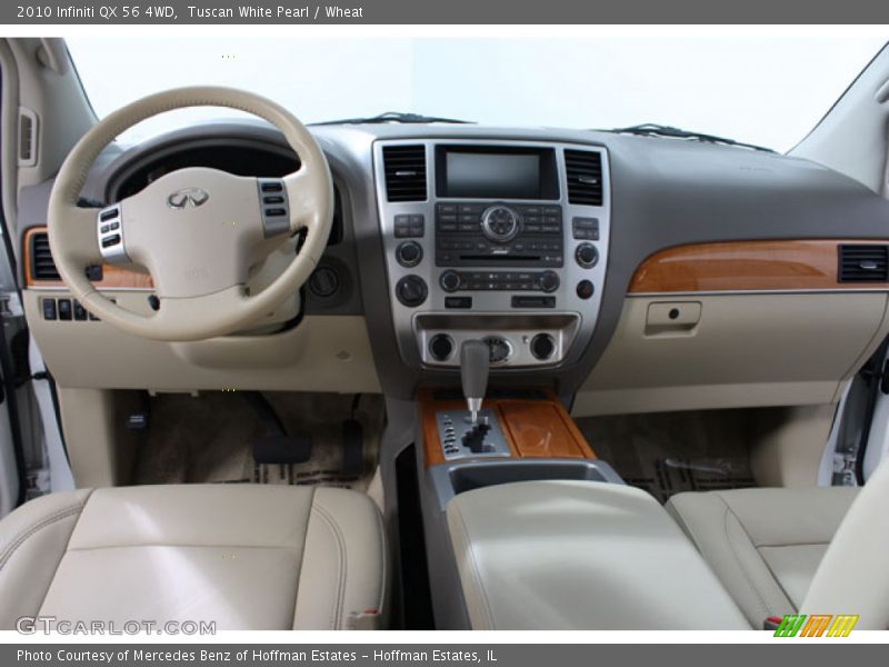 Tuscan White Pearl / Wheat 2010 Infiniti QX 56 4WD