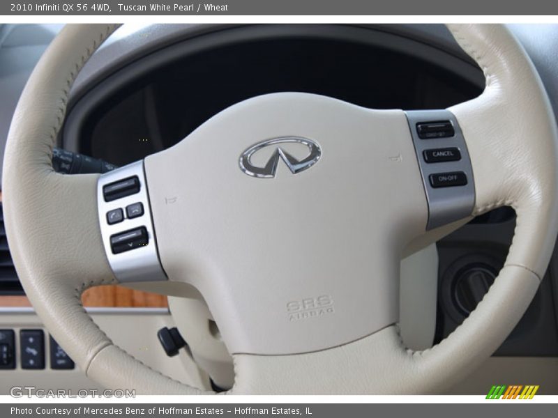 Tuscan White Pearl / Wheat 2010 Infiniti QX 56 4WD
