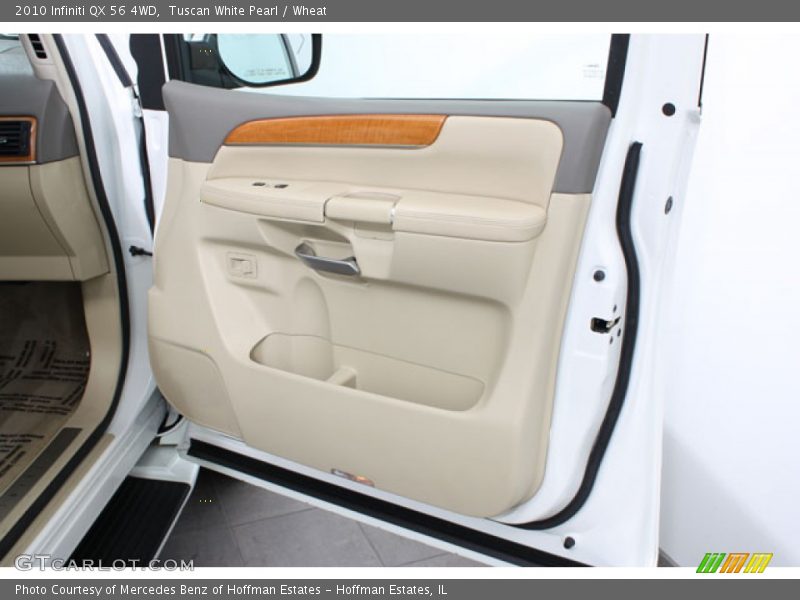 Tuscan White Pearl / Wheat 2010 Infiniti QX 56 4WD