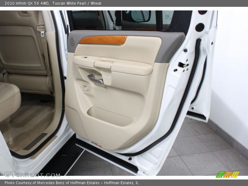 Tuscan White Pearl / Wheat 2010 Infiniti QX 56 4WD