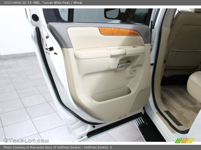 Tuscan White Pearl / Wheat 2010 Infiniti QX 56 4WD