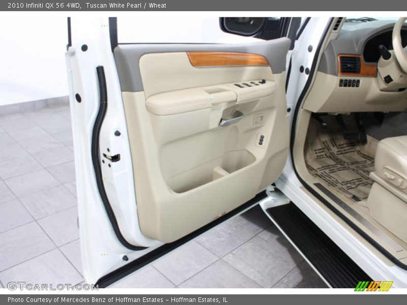 Tuscan White Pearl / Wheat 2010 Infiniti QX 56 4WD