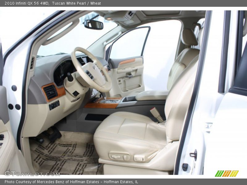 Tuscan White Pearl / Wheat 2010 Infiniti QX 56 4WD