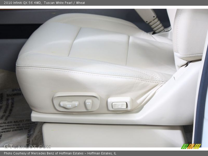 Tuscan White Pearl / Wheat 2010 Infiniti QX 56 4WD