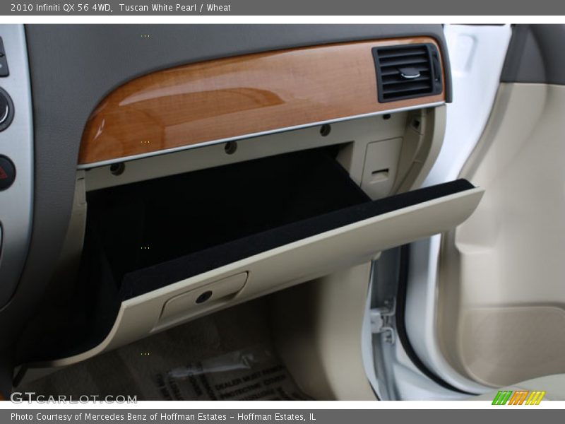 Tuscan White Pearl / Wheat 2010 Infiniti QX 56 4WD