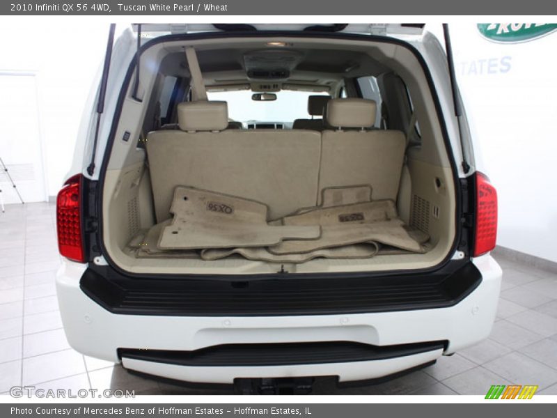 Tuscan White Pearl / Wheat 2010 Infiniti QX 56 4WD