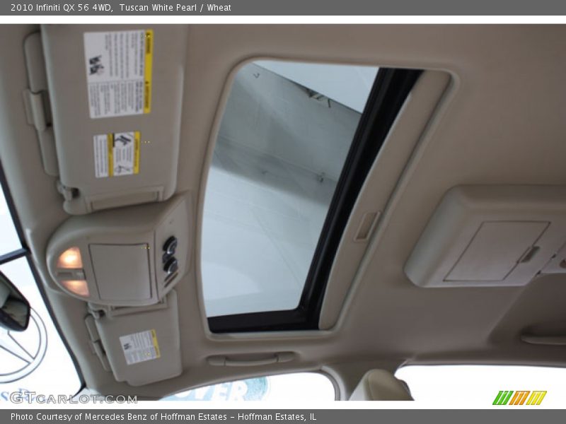 Tuscan White Pearl / Wheat 2010 Infiniti QX 56 4WD