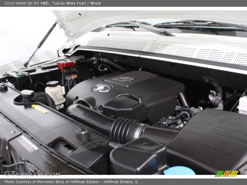 Tuscan White Pearl / Wheat 2010 Infiniti QX 56 4WD