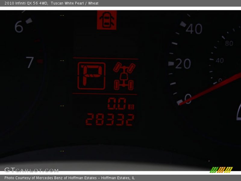Tuscan White Pearl / Wheat 2010 Infiniti QX 56 4WD