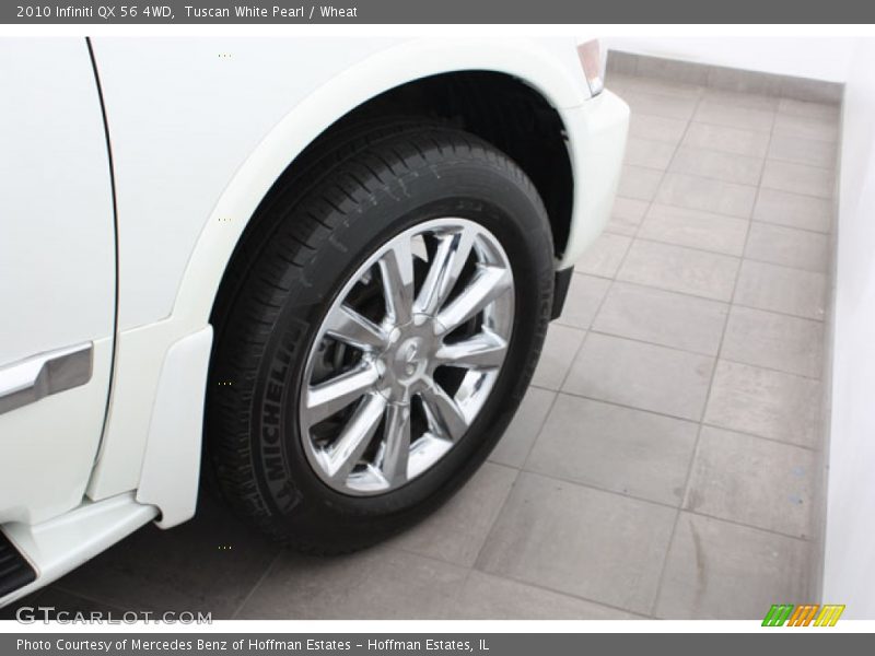 Tuscan White Pearl / Wheat 2010 Infiniti QX 56 4WD