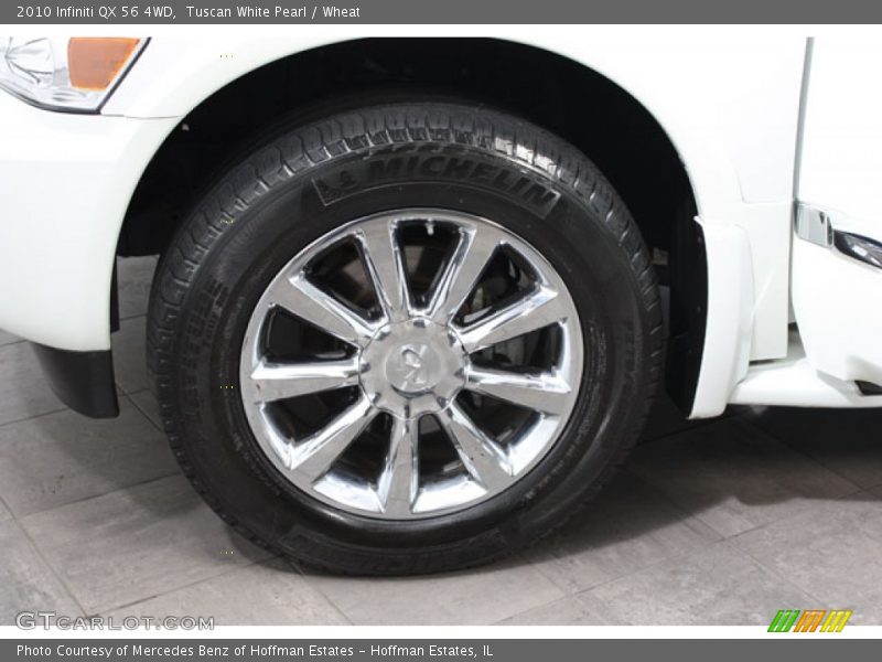 Tuscan White Pearl / Wheat 2010 Infiniti QX 56 4WD