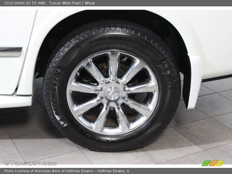 Tuscan White Pearl / Wheat 2010 Infiniti QX 56 4WD