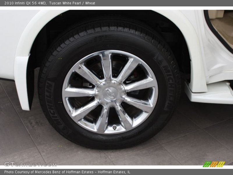 Tuscan White Pearl / Wheat 2010 Infiniti QX 56 4WD