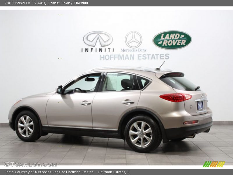 Scarlet Silver / Chestnut 2008 Infiniti EX 35 AWD