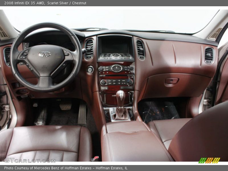 Scarlet Silver / Chestnut 2008 Infiniti EX 35 AWD